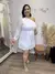 Vestido Tule Nula Manga Branco Plus Size na internet