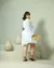 Vestido Tule Nula Manga Branco Plus Size - loja online