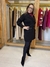 CASACO 7/8 EM TRICO COR PRETO - Cia de Moda