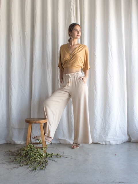Pantalona Bolso Bege