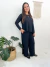 CONJUNTO: Pantalona Bolso + Blusa Manga Longa Assimétrica
