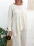 CONJUNTO: Pantalona Bolso + Blusa Manga Longa Assimétrica na internet