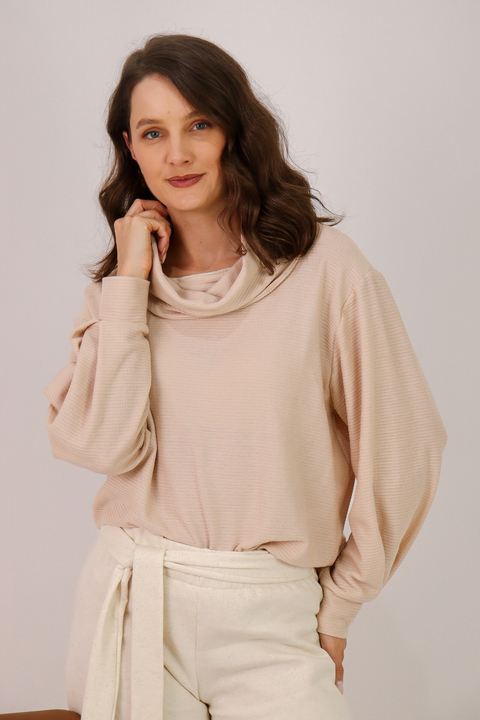 Blusa Aconchego Areia - comprar online
