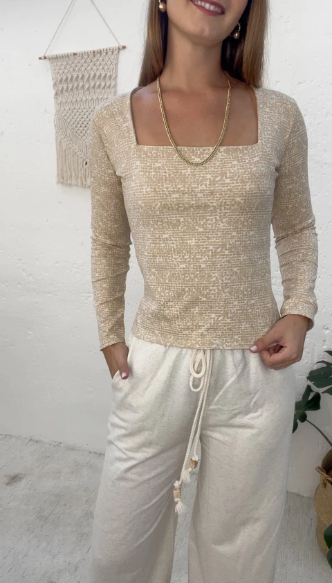 Blusa Manga Longa essencial Dupla Camada - PANTALONES