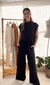 CONJUNTO: Pantalona Bolso Preto + Colete Regatão Preto
