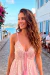 Boho Chic: Vestido Curto em algodão com lurex dourado Gilli Island - comprar online
