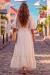 Boho Chic Premium: Vestido Off White Verona Gold - Canto da Lucy