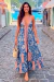 Boho Chic: Vestido Frente Única em Seda Indiana Lampedusa Gold