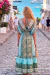 Boho Chic: Vestido Puff Lady em Seda Indiana Mallorca Gold - comprar online
