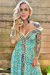 Boho Chic: Vestido Gypsy Block Printing Green Lily - comprar online