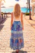 Boho Chic: Saia Longa com estampa Patchwork Seda Indiana Madri Gold - loja online