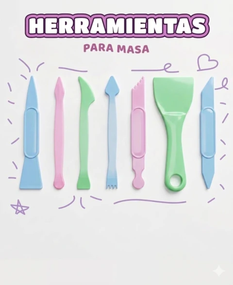 Herramientas para masa infantil x 100