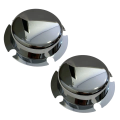 Par Sobre Tampa Cromada Cubo Carreta 5 Furos Grande