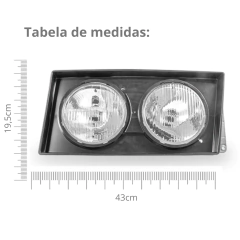 Farol Principal VW Titan/Worker Duplo ano 2003 em diante Pradolux - Rubinho Auto Peças