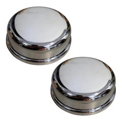 Par Sobre Tampa Cromada Cubo Dianteira Scania S4 Sem Emblema