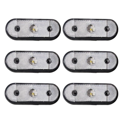 Kit com 6 Lanterna Lateral Facchini LED Bivolt Cristal