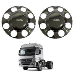 Sobre Tampa Cromada Cubo MB Atego 8 Furos Sem Emblema na internet