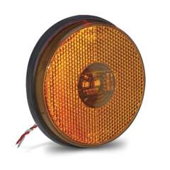 Lanterna Lateral Led Redonda Universal 85mm Amarela