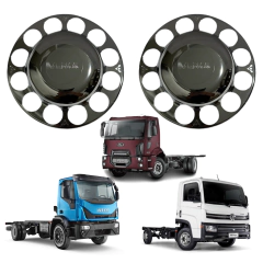 Sobre Tampa Cromada Cubo Tração VW/ Ford/ Iveco Sem Emblema na internet