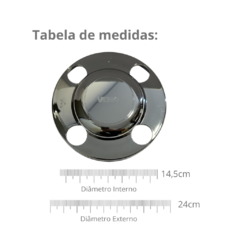 Par Sobre Tampa Cromada Cubo Traseira Truck MB Sem Emblema