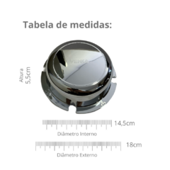 Sobre Tampa Cromada Cubo Carreta 4 Furos Pequena - loja online