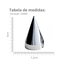Kit com 20 Capa de Porca Cromada Americana 33MM - Rubinho Auto Peças