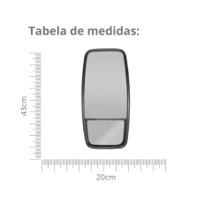 Retrovisor Caminhão MB 1618/1620/1718 Convexo Bifocal - Rubinho Auto Peças