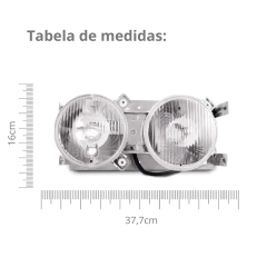 Farol Principal Caminhão MB 1620 ano2000 em diante Pradolux