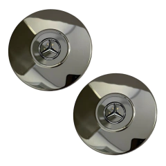 Par Sobre Tampa Cromada Cubo Diant MB Actros Novo c/ Emblema