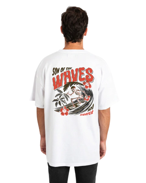 Remera Oversize Waves Blanco - comprar online