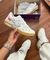 Tênis Dunk low OFF 50 Branco com solado caramelo Premium - loja online