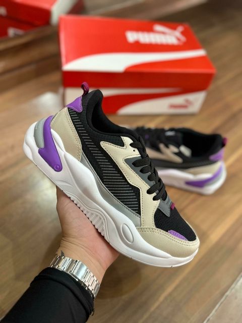 Tênis Puma Phantom Plataforma Preto/Roxo