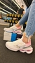 Tênis Wave Invictus 3 Branco/Rosa - estilo meia