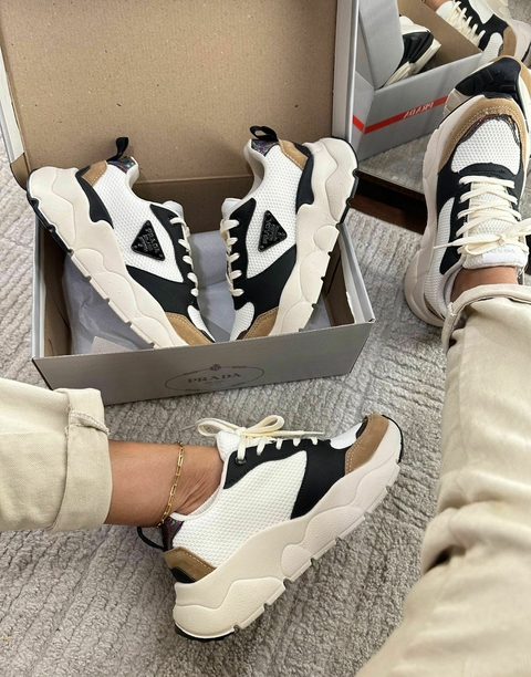 Tênis Prada Milano Branco/Preto