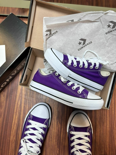 Tênis All Star Lona Roxo Cano Baixo
