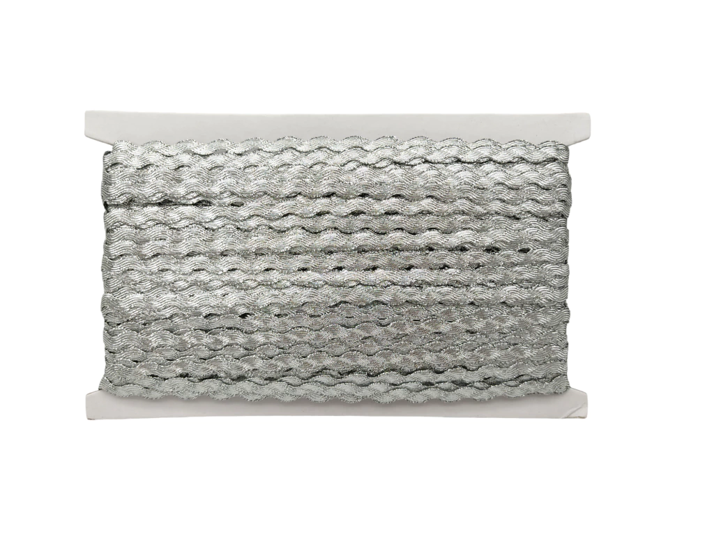 Sianinha De Fio Metalico - Prata - Larg.: 5mm Compr.: 50mts