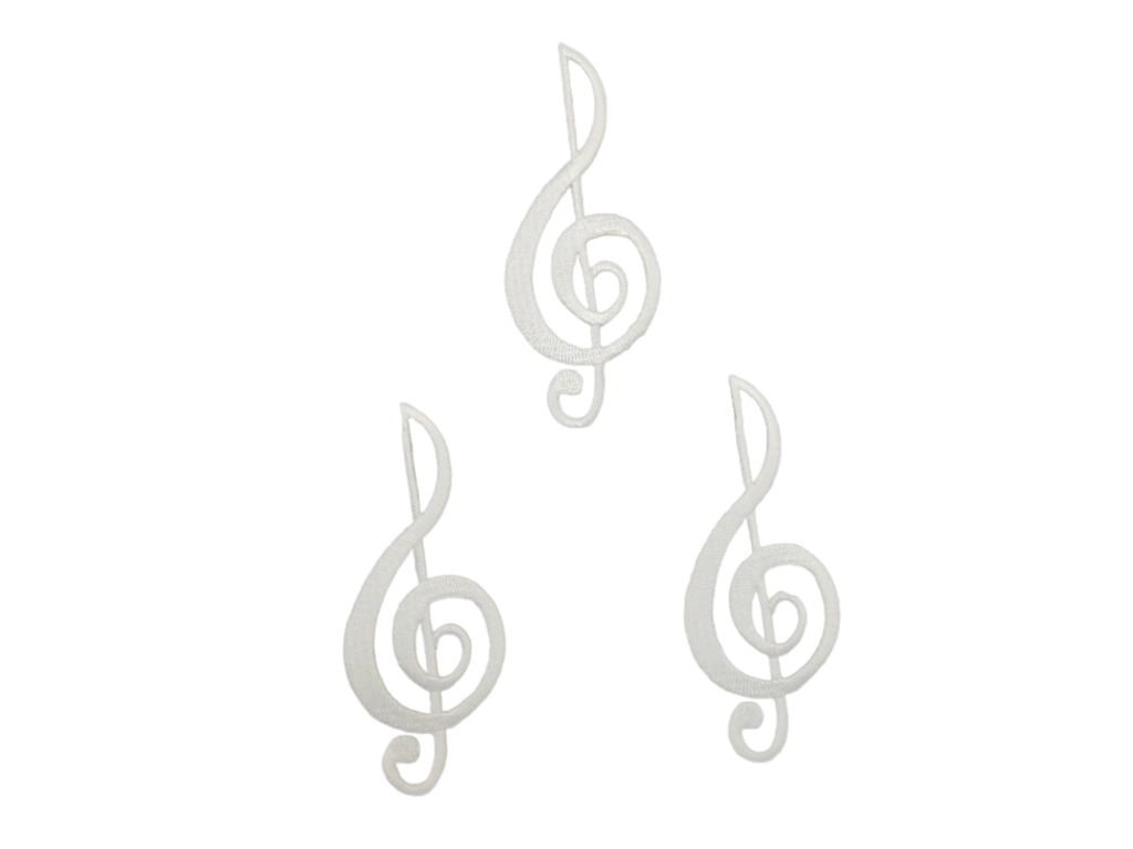 6 Aplicações Clave De Sol (G) - Bordado Termocolante