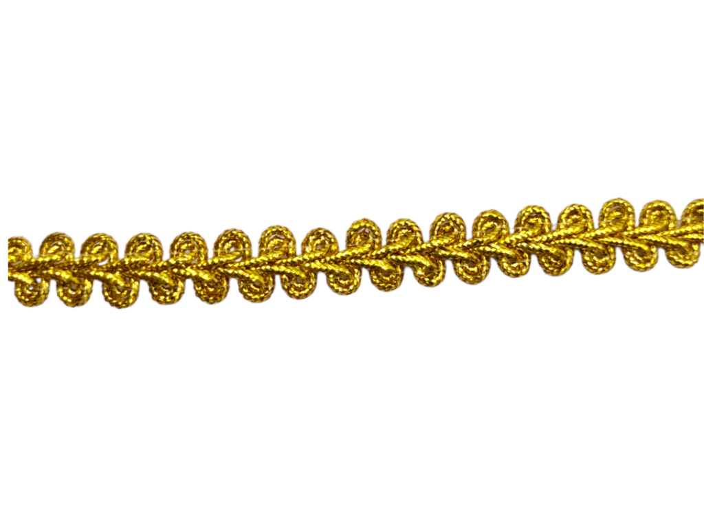 Fita Galão Passamanaria Gal-28 Dourado Larg.1,0cm Comp:20mt