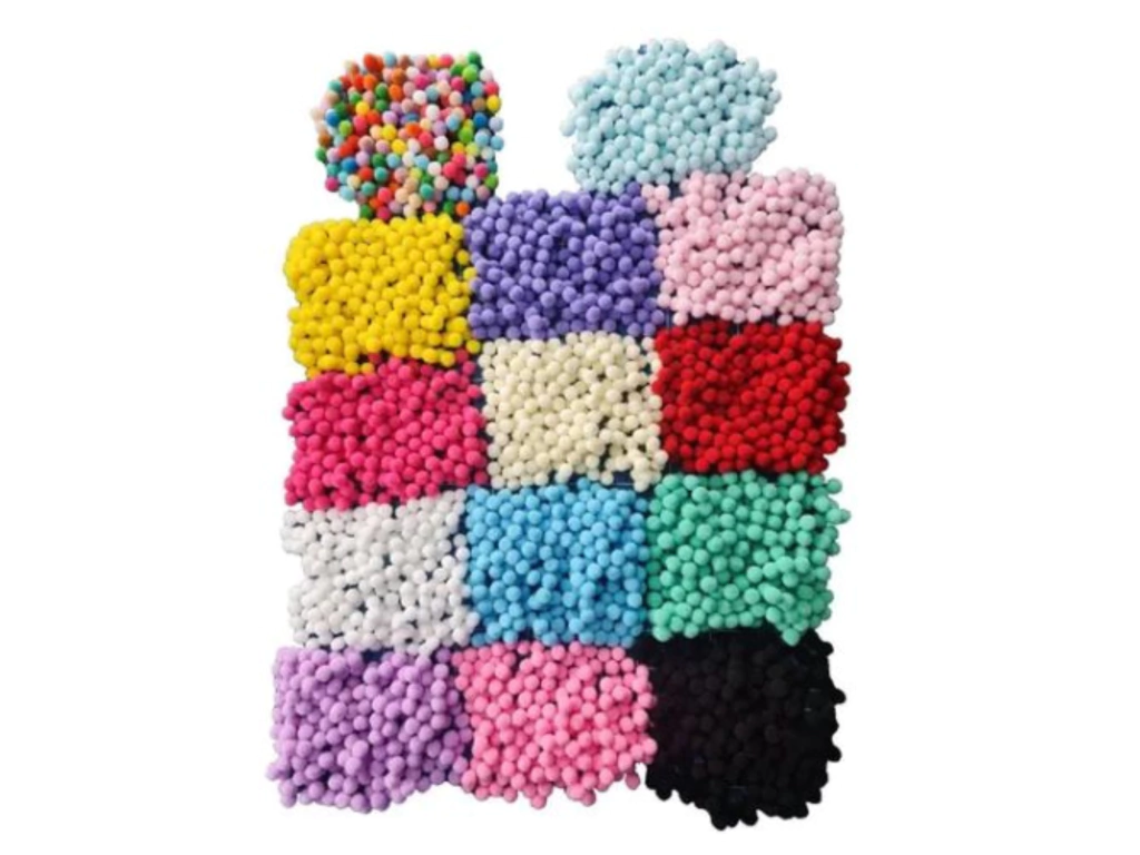 Pompom solto 10mm - Pacote com 200 unidades - Diversas Cores
