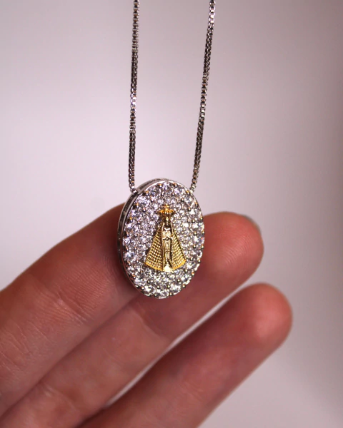 Colar Medalha Nossa Sra Aparecida