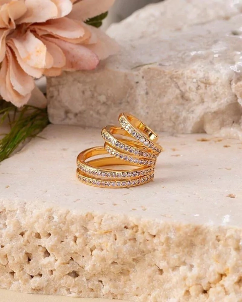 piercing circles banho OURO