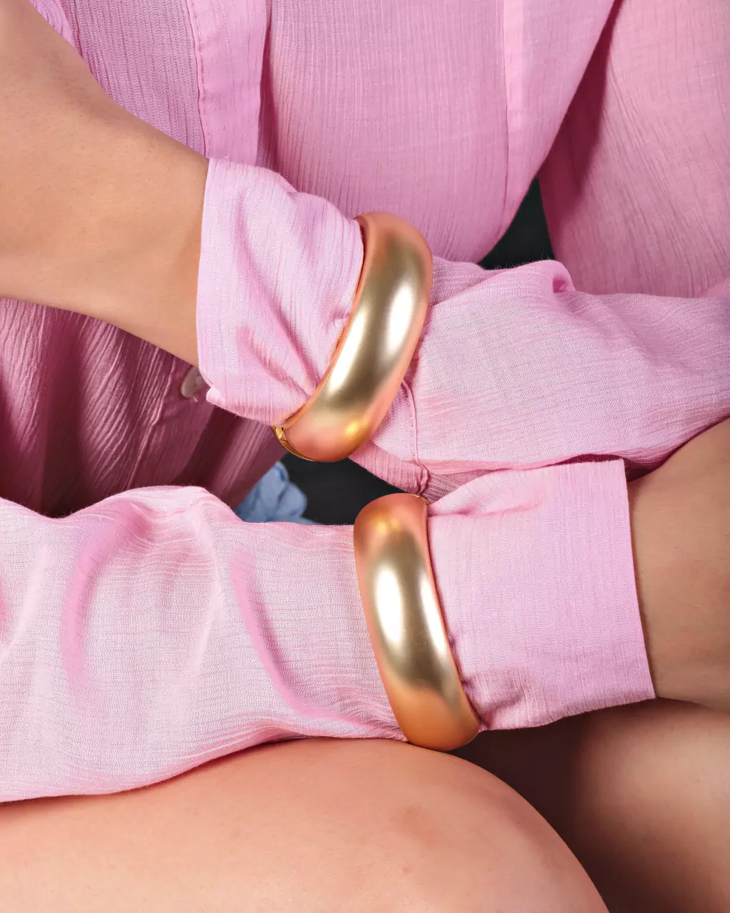 Maxi Bracelete Dourado Fosco
