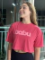 Cropped Oversized Rosa Chiclete