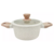 Cacerola Induccion Antiadherente 24 Cm Granito Crema Carol