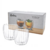 Set Vaso x 2 Hudson Doble Pared Vidrio Rayado - 150 Ml