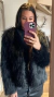 Casaco Maria - Pelo alto preto - Loja Online de Roupas | Maria Vai Com a Moda