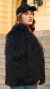 Casaco Maria - Pelo Alto Preto Plus Size na internet