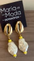 Brinco Aline Búzios Amarelo