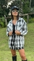 Camisa Tweed Xadrez Branca - comprar online