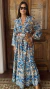 Vestido Boho Chic Bohemian Azul e Caramelo na internet
